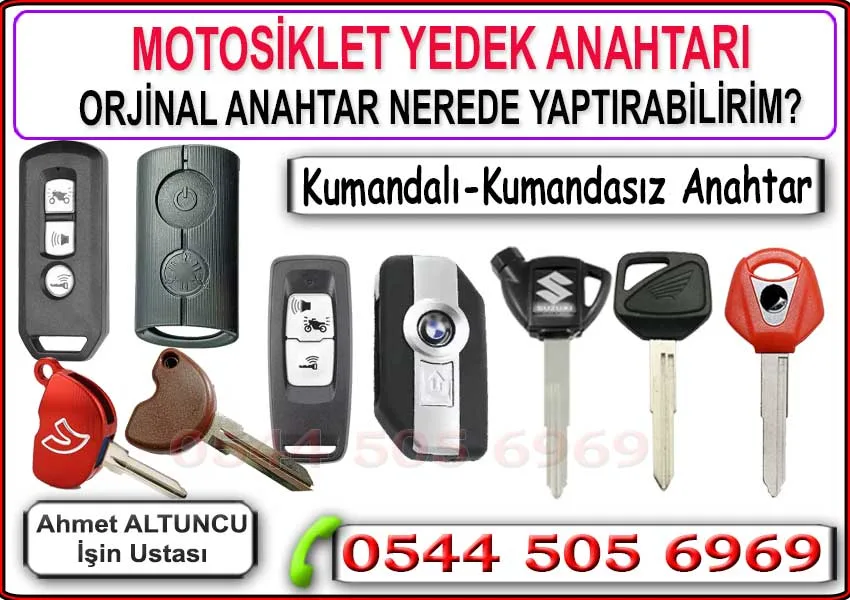Motosiklet Anahtarı 4 motosiklet yedek anahtarı yapımı ve kopyalama işlemi