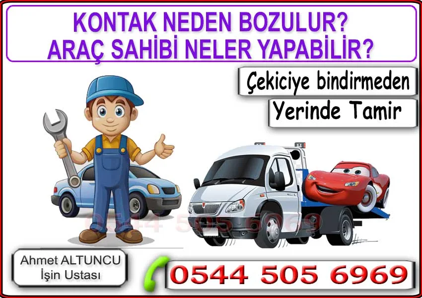 Araba kontağında anahtar sıkışması problemi.