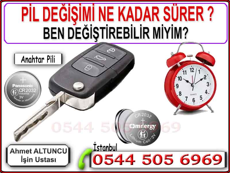 Anahtar pil değişimi ne kadar sürer? ben değişebilir miyim?