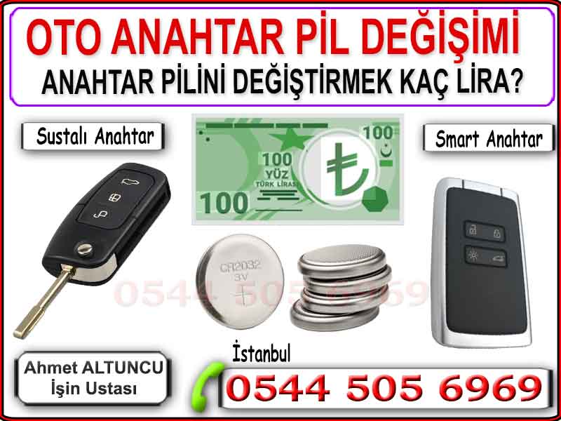 Anahtar pil değişimi kaç liradır. Kaça mal olur?