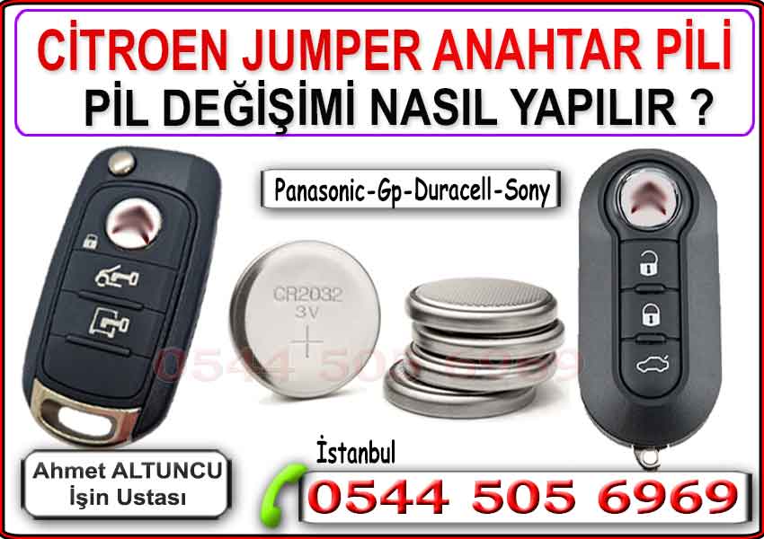 Citroen jumper anahtar pili nasıl değiştirilir?