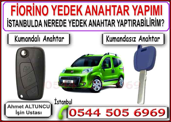 Fiat Fiorino yedek anahtar yapımı sustalı kumandalı yada kumandasız anahtar kodlanır