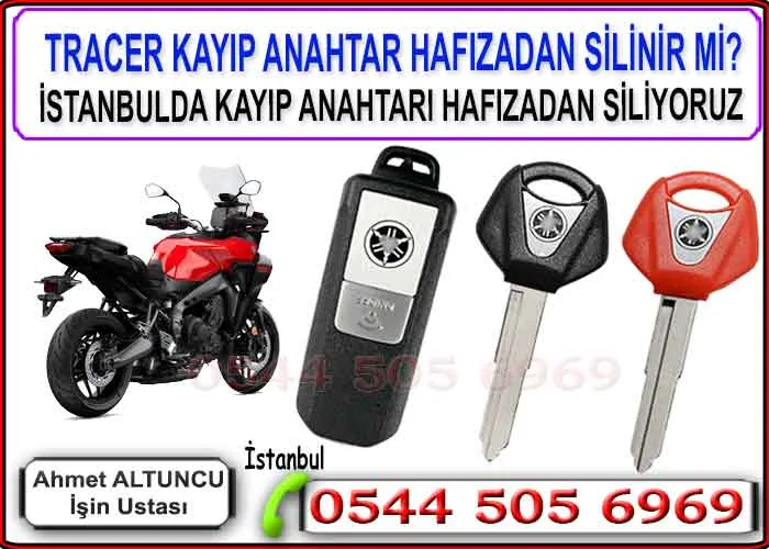 Yamaha Tracer Anahtar Yapımı 39 Yamaha tracer anahtar yapımı, kaybolan anahtar hafızadan silinir.